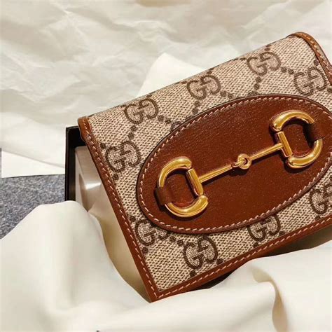 gucci horsebit card wallet|Gucci Horsebit wallet on chain.